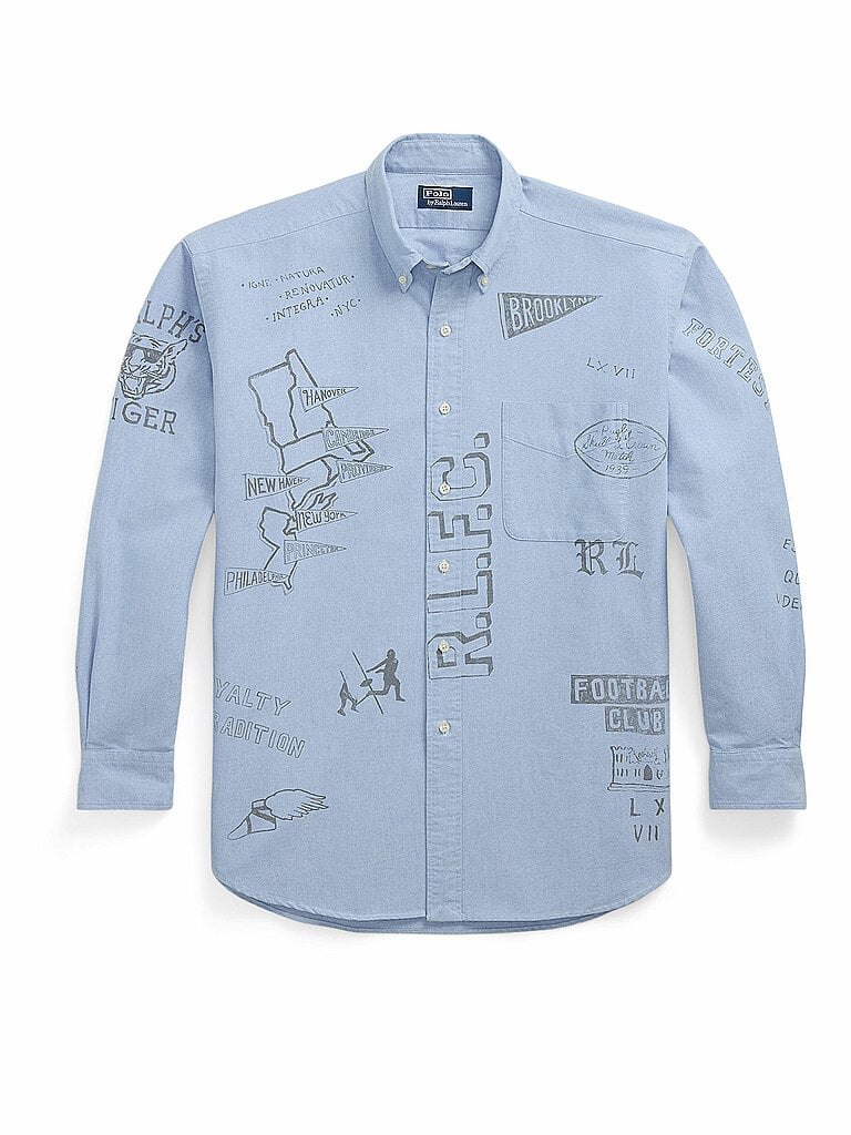 POLO RALPH LAUREN Jeanshemd hellblau   XL herren